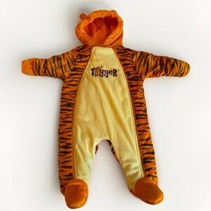 RARE Disney Baby Winnie The Pooh Tigger Bunting Suit Size 3-6 Months Collectible